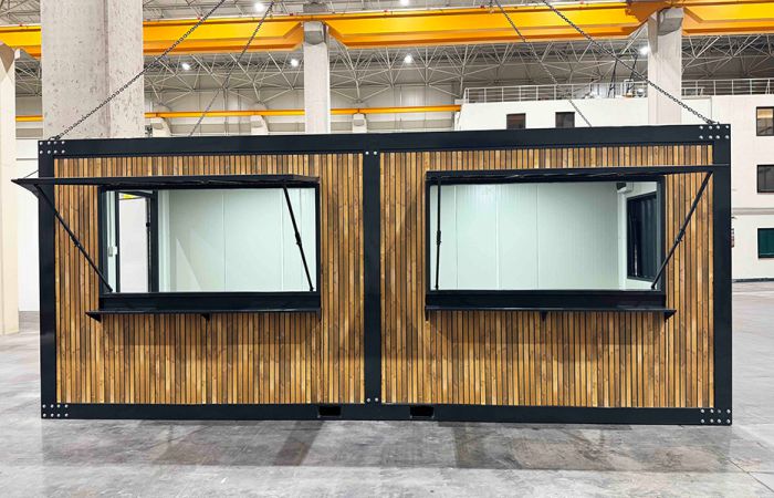 Holzhaus Café – Imbisscontainer, Café Container & Gastro-Container kaufen